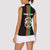Personalized Burkina Faso Striped Women Sleeveless Polo Shirt African Mud Cloth Pattern - Black - Wonder Print Shop