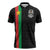 Personalized Burkina Faso Striped Zipper Polo Shirt African Mud Cloth Pattern - Black - Wonder Print Shop