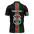 Personalized Burkina Faso Striped Zipper Polo Shirt African Mud Cloth Pattern - Black - Wonder Print Shop