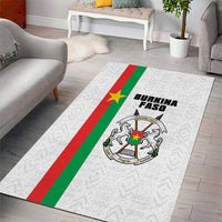 Burkina Faso Striped Area Rug African Mud Cloth Pattern - White - Wonder Print Shop