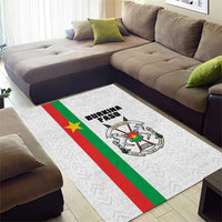 Burkina Faso Striped Area Rug African Mud Cloth Pattern - White - Wonder Print Shop