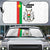 Burkina Faso Striped Auto Sun Shade African Mud Cloth Pattern - White - Wonder Print Shop