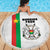 Burkina Faso Striped Beach Blanket African Mud Cloth Pattern - White - Wonder Print Shop