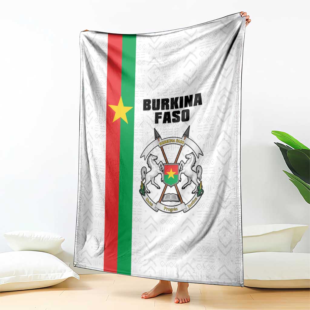 Burkina Faso Striped Blanket African Mud Cloth Pattern - White - Wonder Print Shop