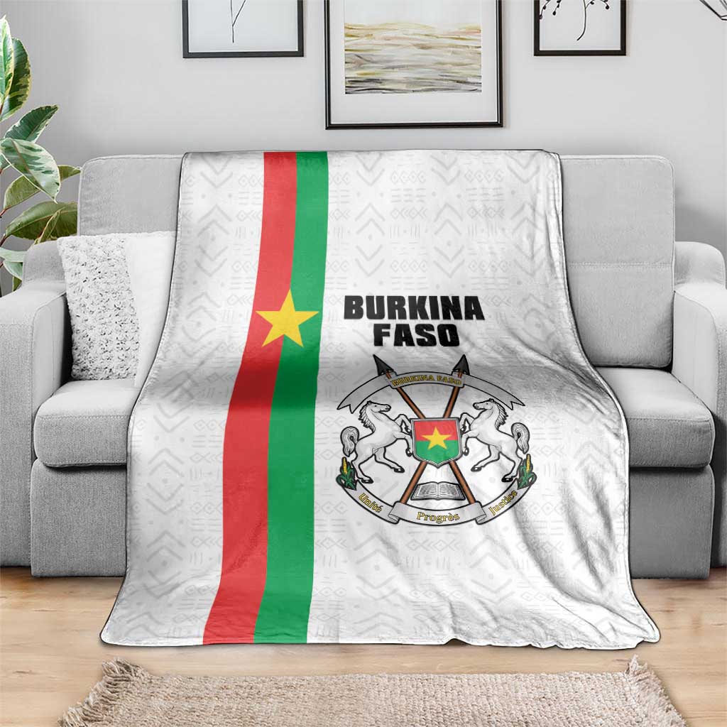 Burkina Faso Striped Blanket African Mud Cloth Pattern - White - Wonder Print Shop