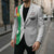 Personalized Burkina Faso Striped Blazer African Mud Cloth Pattern - White - Wonder Print Shop
