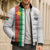 Personalized Burkina Faso Striped Bomber Puffer Jacket African Mud Cloth Pattern - White - Wonder Print Shop