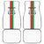 Burkina Faso Striped Car Mats African Mud Cloth Pattern - White - Wonder Print Shop