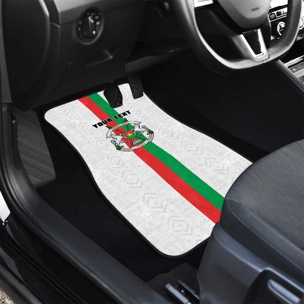 Burkina Faso Striped Car Mats African Mud Cloth Pattern - White - Wonder Print Shop