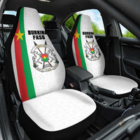 Burkina Faso Striped Car Seat Cover African Mud Cloth Pattern - White - Wonder Print Shop