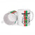 Personalized Burkina Faso Striped Ceramic Mug African Mud Cloth Pattern - White - Wonder Print Shop
