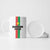 Personalized Burkina Faso Striped Ceramic Mug African Mud Cloth Pattern - White - Wonder Print Shop