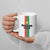 Personalized Burkina Faso Striped Ceramic Mug African Mud Cloth Pattern - White - Wonder Print Shop
