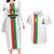 Personalized Burkina Faso Striped Couples Matching Long Sleeve Bodycon Dress and Hawaiian Shirt African Mud Cloth Pattern - White - Wonder Print Shop