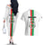 Personalized Burkina Faso Striped Couples Matching Off The Shoulder Long Sleeve Dress and Hawaiian Shirt African Mud Cloth Pattern - White - Wonder Print Shop