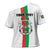 Personalized Burkina Faso Striped Cross Shoulder Shirt African Mud Cloth Pattern - White - Wonder Print Shop