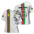 Personalized Burkina Faso Striped Cross Shoulder Shirt African Mud Cloth Pattern - White - Wonder Print Shop