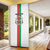 Personalized Burkina Faso Striped Door Cover African Mud Cloth Pattern - White - Wonder Print Shop