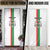 Personalized Burkina Faso Striped Door Cover African Mud Cloth Pattern - White - Wonder Print Shop
