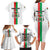 Personalized Burkina Faso Striped Family Matching Long Sleeve Bodycon Dress and Hawaiian Shirt African Mud Cloth Pattern - White - Wonder Print Shop