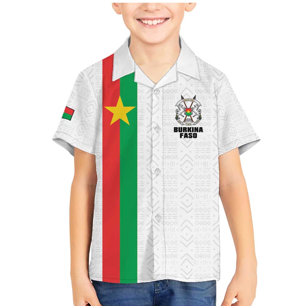 Personalized Burkina Faso Striped Family Matching Mermaid Dress and Hawaiian Shirt African Mud Cloth Pattern - White - Wonder Print Shop