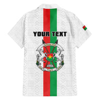 Personalized Burkina Faso Striped Family Matching Off The Shoulder Long Sleeve Dress and Hawaiian Shirt African Mud Cloth Pattern - White - Wonder Print Shop