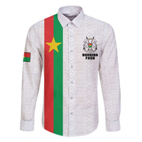 Personalized Burkina Faso Striped Family Matching Off The Shoulder Long Sleeve Dress and Hawaiian Shirt African Mud Cloth Pattern - White - Wonder Print Shop