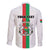 Personalized Burkina Faso Striped Family Matching Off The Shoulder Long Sleeve Dress and Hawaiian Shirt African Mud Cloth Pattern - White - Wonder Print Shop