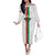 Personalized Burkina Faso Striped Family Matching Off The Shoulder Long Sleeve Dress and Hawaiian Shirt African Mud Cloth Pattern - White - Wonder Print Shop