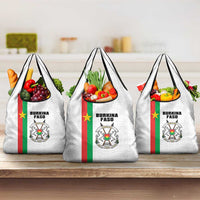 Burkina Faso Striped Grocery Bag African Mud Cloth Pattern - White - Wonder Print Shop