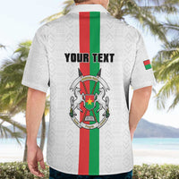 Personalized Burkina Faso Striped Hawaiian Shirt African Mud Cloth Pattern - White - Wonder Print Shop