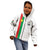 Personalized Burkina Faso Striped Kid Hoodie African Mud Cloth Pattern - White - Wonder Print Shop