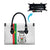 Burkina Faso Striped Leather Bag African Mud Cloth Pattern - White - Wonder Print Shop