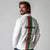 Personalized Burkina Faso Striped Long Sleeve Polo Shirt African Mud Cloth Pattern - White - Wonder Print Shop
