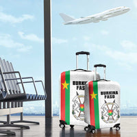 Burkina Faso Striped Luggage Cover African Mud Cloth Pattern - White - Wonder Print Shop