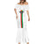 Personalized Burkina Faso Striped Mermaid Dress African Mud Cloth Pattern - White - Wonder Print Shop