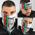 Burkina Faso Striped Neck Gaiter African Mud Cloth Pattern - White - Wonder Print Shop