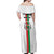 Personalized Burkina Faso Striped Off Shoulder Maxi Dress African Mud Cloth Pattern - White - Wonder Print Shop