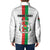 Personalized Burkina Faso Striped Padded Jacket African Mud Cloth Pattern - White - Wonder Print Shop