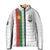 Personalized Burkina Faso Striped Padded Jacket African Mud Cloth Pattern - White - Wonder Print Shop