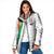 Personalized Burkina Faso Striped Padded Jacket African Mud Cloth Pattern - White - Wonder Print Shop