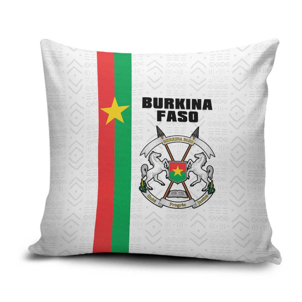 Burkina Faso Striped Pillow Cover African Mud Cloth Pattern - White - Wonder Print Shop