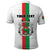 Personalized Burkina Faso Striped Polo Shirt African Mud Cloth Pattern - White - Wonder Print Shop