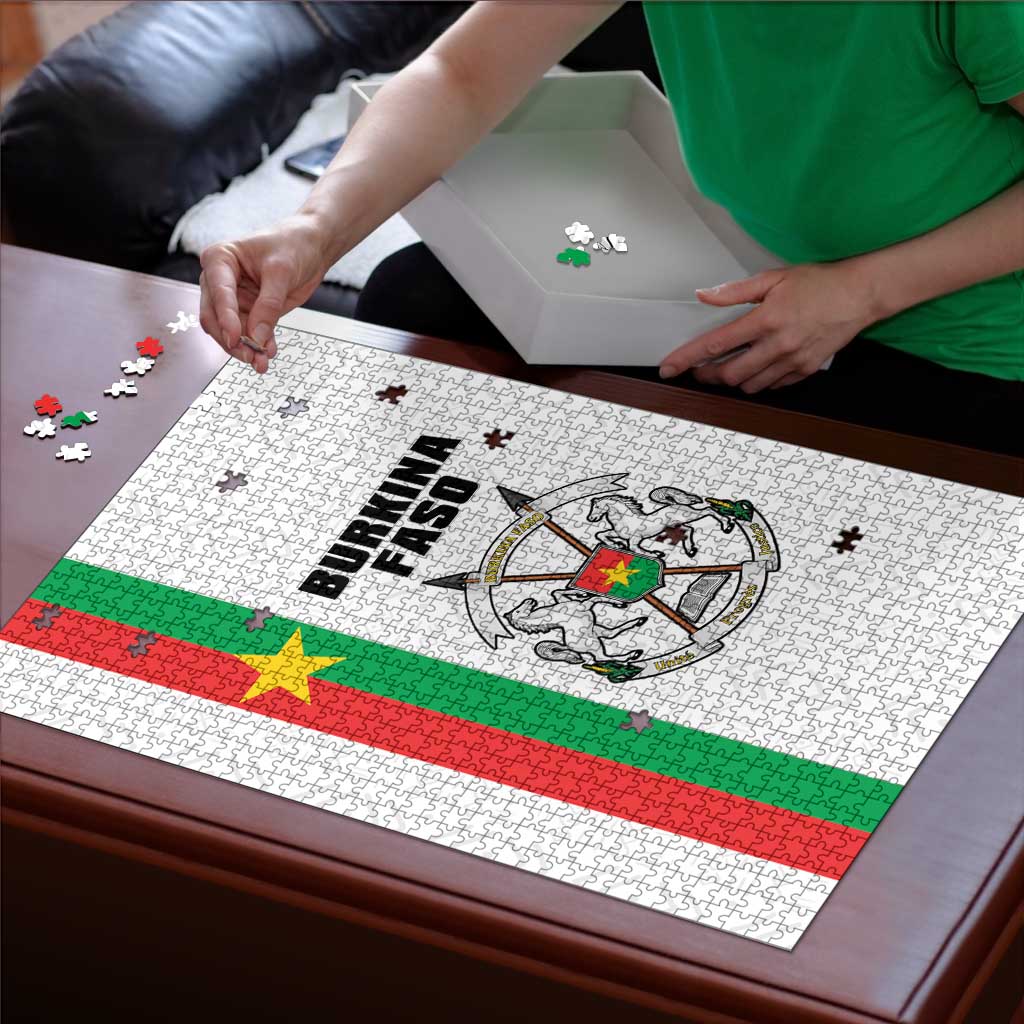 Burkina Faso Striped Puzzle African Mud Cloth Pattern - White - Wonder Print Shop