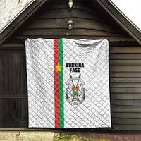 Burkina Faso Striped Quilt African Mud Cloth Pattern - White - Wonder Print Shop