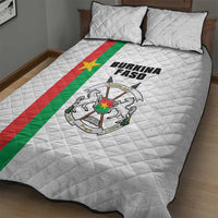 Burkina Faso Striped Quilt Bed Set African Mud Cloth Pattern - White - Wonder Print Shop