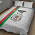 Burkina Faso Striped Quilt Bed Set African Mud Cloth Pattern - White - Wonder Print Shop