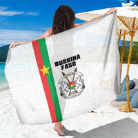 Burkina Faso Striped Sarong African Mud Cloth Pattern - White - Wonder Print Shop