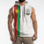 Personalized Burkina Faso Striped Sleeveless Hoodie African Mud Cloth Pattern - White - Wonder Print Shop