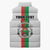 Personalized Burkina Faso Striped Sleeveless Puffer Jacket African Mud Cloth Pattern - White - Wonder Print Shop